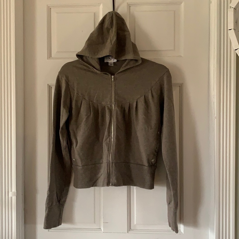 Ann Taylor Brown Zip up Light Sweatshirt Size M